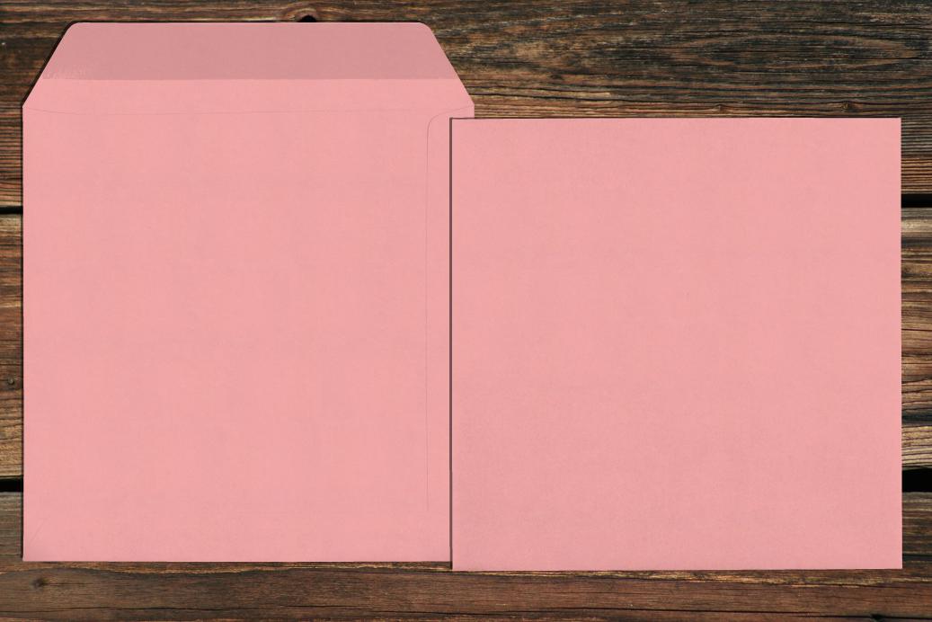 Versandtaschen 220x220 mm Nassklebend Dunkelrosa 120 g/qm